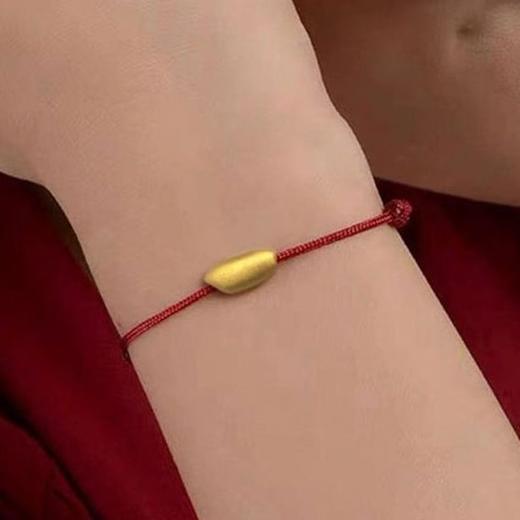 民族风如意吉祥红绳脚绳情侣编织925银男女年年有米复古手链脚链 商品图8