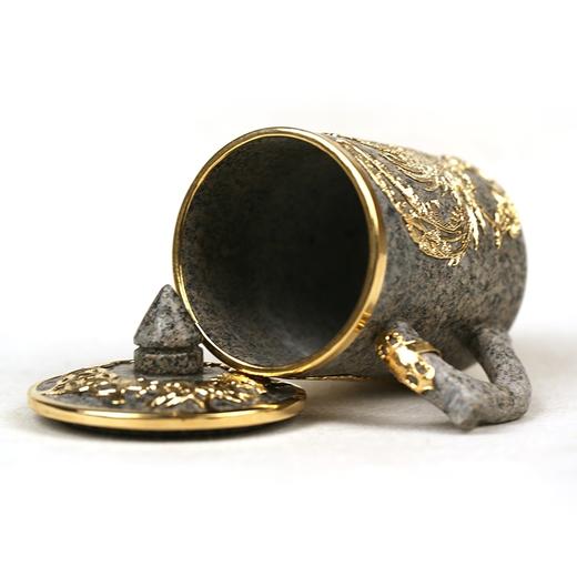 内蒙麦饭石水杯子马克杯原创轻奢茶杯婚庆礼品 商品图7