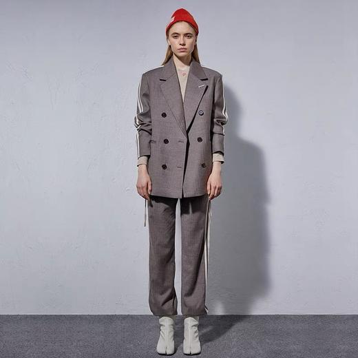 撞色趴条羊毛西服 商品图0