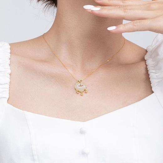 平安锁项链女吊坠毛衣链学生闺蜜复古 商品图1