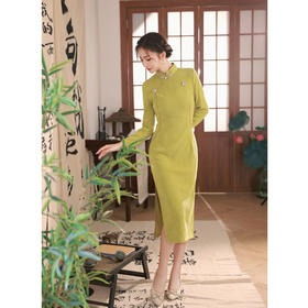 XH 241气质优雅修身新中式旗袍连衣裙