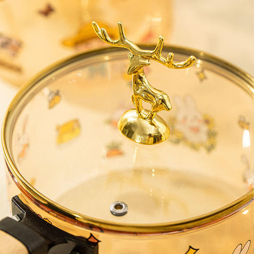 带盖可明火电陶炉加热奶锅高硼硅耐高温玻璃碗家用耐热玻璃 商品图8