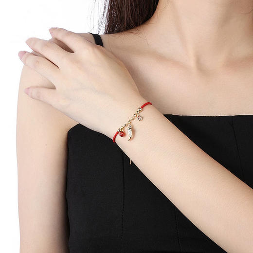 锦鲤红绳手链女小众设计感手饰个性时尚红色手绳闺蜜国风饰品 商品图3