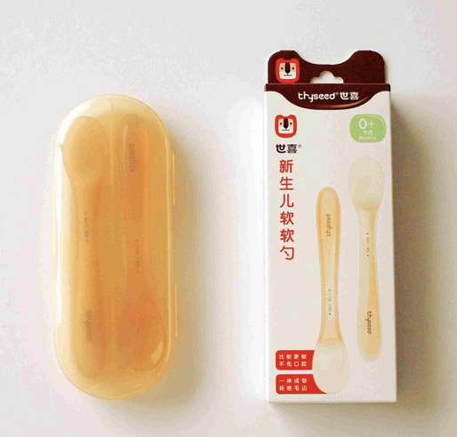 世喜硅胶软勺新生儿勺加辅食勺两件套