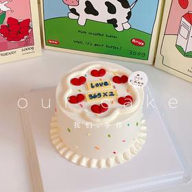 ins简约爱心/红樱桃蛋糕-低糖处理无添加