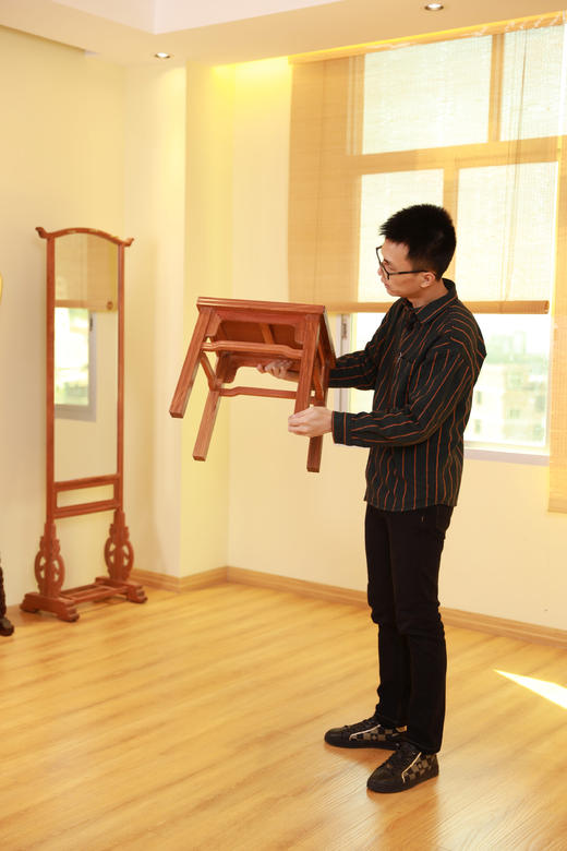 红桥红  家具严选  缅甸花梨(大果紫檀）  【41 素工线条方凳】 商品图4