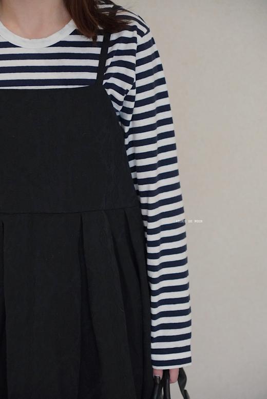 ROBE de PEAU黑白吊带裙 商品图3