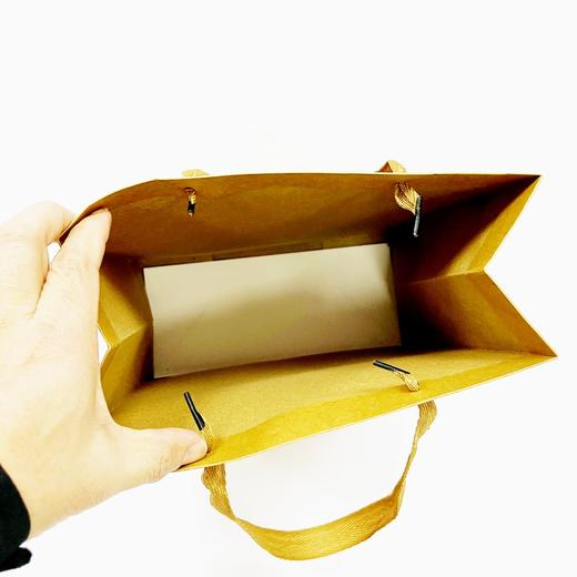 牛皮纸礼品袋260克加厚手提纸袋手挽礼物袋简约商务送礼黄色礼品袋1个 商品图7