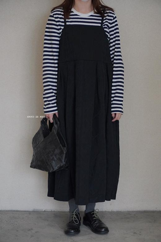 ROBE de PEAU黑白吊带裙 商品图0