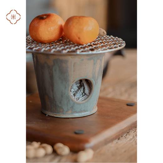 米马生活  新品首发 李朝青灰薄胎酌瑟酒精炉   温茶/温酒/烤橘 商品图1