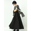 COCOBELLA黑色捏褶蓬松大摆半身长裙女高腰遮胯OL伞裙HS89 商品缩略图3