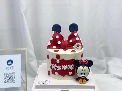 复古大红波点蝴蝶结米妮公主 商品图1