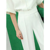 【限时秒杀】COCOBELLA魔术贴高腰打褶西装裤女气质通勤白色休闲裤PA153 商品缩略图3