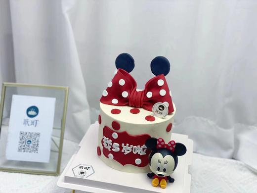 复古大红波点蝴蝶结米妮公主 商品图2