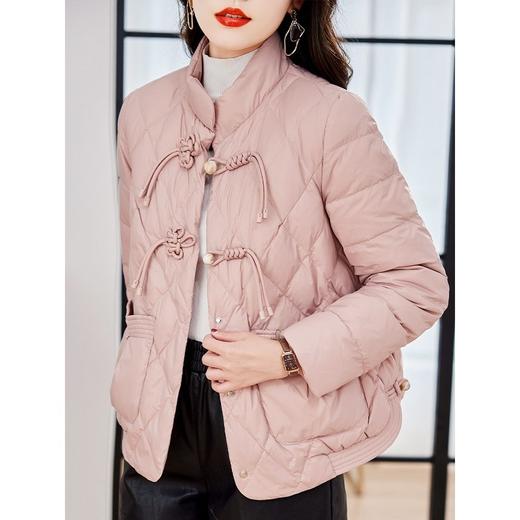 OU2192羽绒服女冬2022年新款女款时尚轻薄盘扣外套 商品图0