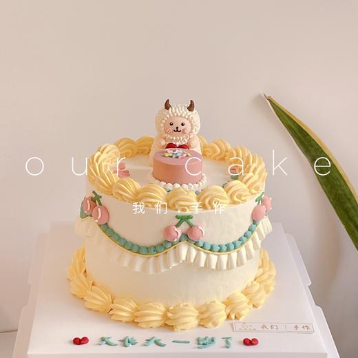 小羊立体小动物复古蛋糕-低糖处理无添加 商品图1