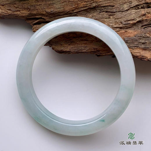 派瑞翡翠 翡翠手镯 糯种 飘花 商品图4