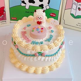 小羊立体小动物复古蛋糕-低糖处理无添加