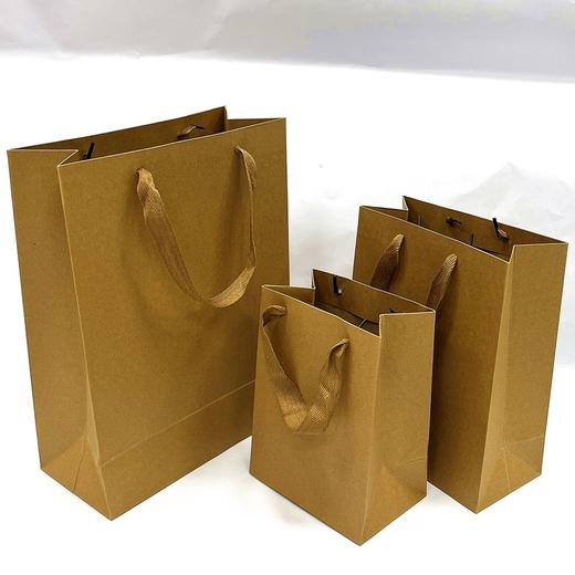 牛皮纸礼品袋260克加厚手提纸袋手挽礼物袋简约商务送礼黄色礼品袋1个 商品图8