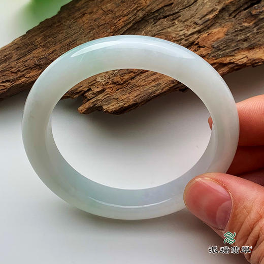 派瑞翡翠 翡翠手镯 糯种 白色 商品图0
