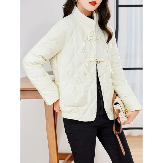 OU2192羽绒服女冬2022年新款女款时尚轻薄盘扣外套 商品图3