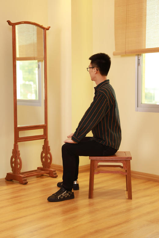 红桥红  家具严选  缅甸花梨(大果紫檀）  【41 素工线条方凳】 商品图9