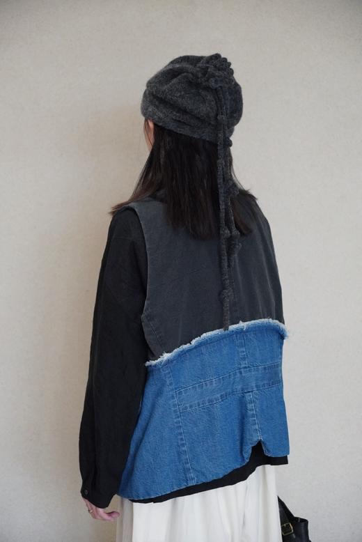 （4折）D project by G黑拼牛仔蓝马甲 商品图10