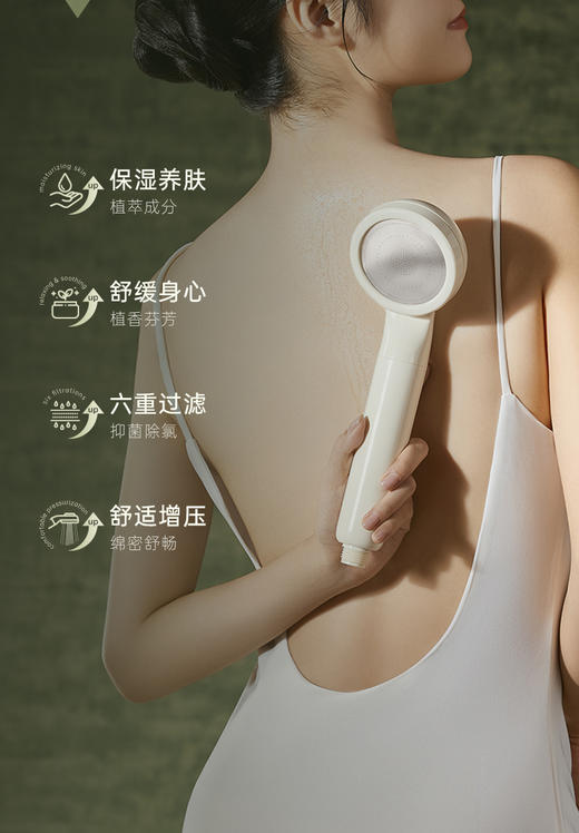 moido小活泉净水养肤花洒净水器过滤增压除氯美肤保湿沐浴蓬莲头 商品图2