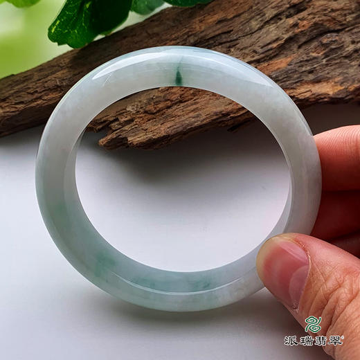 派瑞翡翠 翡翠手镯 糯种 飘花 商品图1