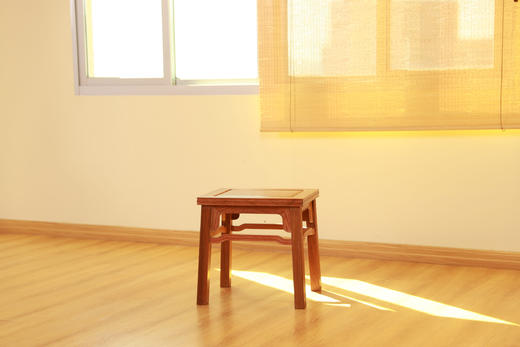 红桥红  家具严选  缅甸花梨(大果紫檀）  【41 素工线条方凳】 商品图11