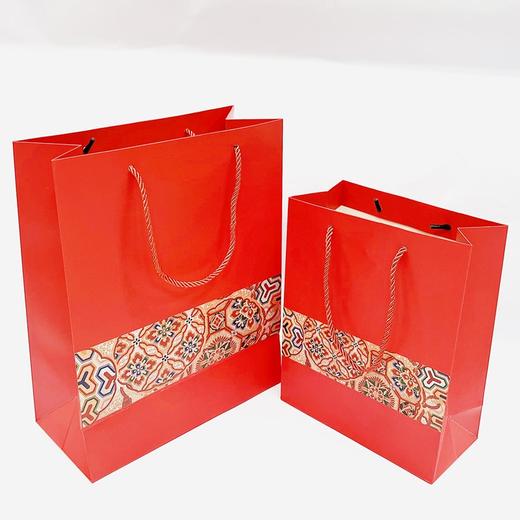 新年礼品袋国潮手提袋红色喜庆中国风过年春节送礼回礼包装袋手挽纸袋礼品袋1个 商品图0