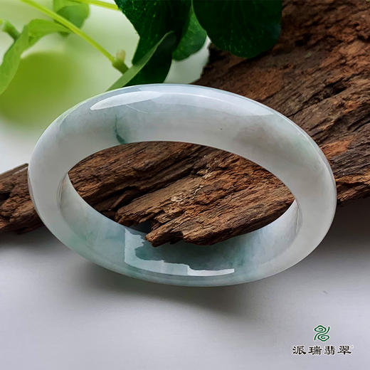 派瑞翡翠 翡翠手镯 糯种 飘花 商品图3