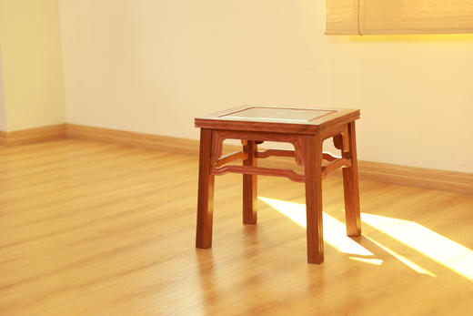 红桥红  家具严选  缅甸花梨(大果紫檀）  【41 素工线条方凳】 商品图12