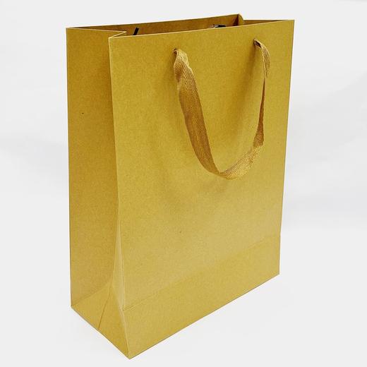 牛皮纸礼品袋260克加厚手提纸袋手挽礼物袋简约商务送礼黄色礼品袋1个 商品图1