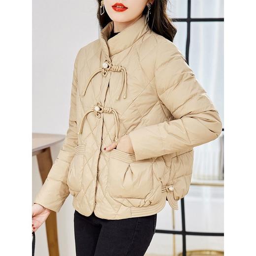 OU2192羽绒服女冬2022年新款女款时尚轻薄盘扣外套 商品图1