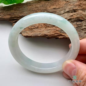 派瑞翡翠 翡翠手镯 糯种 飘花