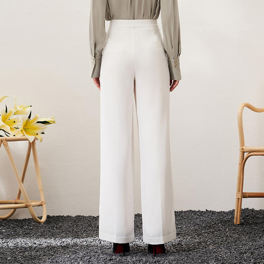 EITIE爱特爱春季新款通勤职业干练时尚显瘦西裤直筒长裤女裤子6905602 商品图5