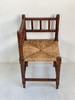 法国1930s古董角椅 手工雕刻B0132 藤编座面 商品缩略图1