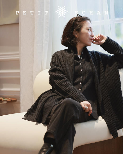 PETIT SCHAN小闪 CLO#175 hourglass 沙漏 秋冬高端针织系列立领罗纹修身款针织开衫 商品图10