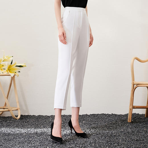 EITIE爱特爱春季新款时尚通勤职业百搭显瘦长裤女裤6905605 商品图8