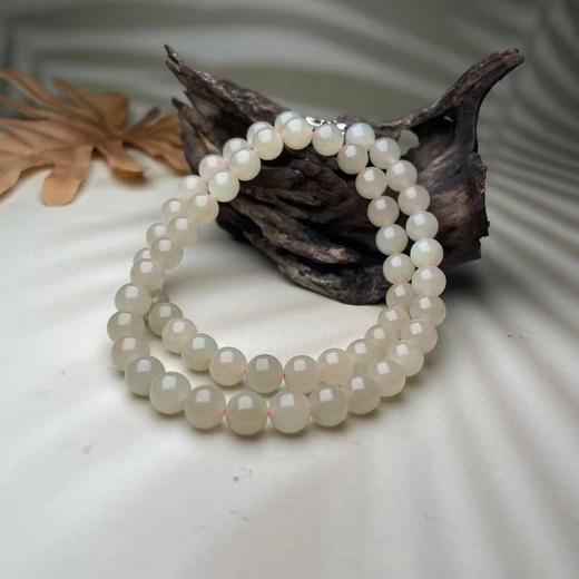 和田玉妈妈链-藕粉圆珠8# 商品图0