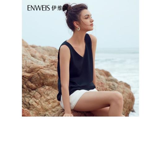 3楼伊维斯*真我‖V领长款背心10400237 商品图0