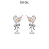 ZEGL设计师宴会系列爱心蝴蝶结耳环女小众设计感耳钉银针秋冬耳饰 商品缩略图0