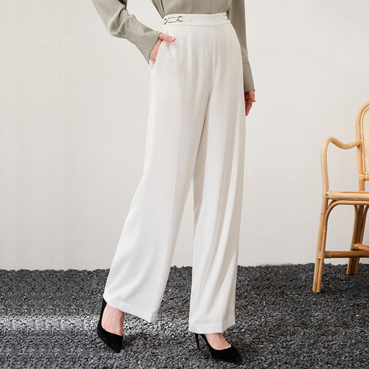 EITIE爱特爱春季新款通勤职业干练时尚显瘦西裤直筒长裤女裤子6905602 商品图2