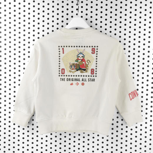 匡威童装春季兔年新年款中国风卡通兔男女童套头卫衣 CV2312005 商品图1