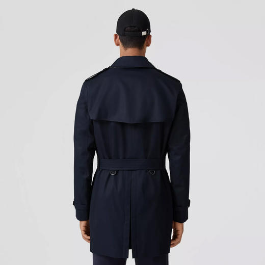 BURBERRY 巴宝莉 男士肯辛顿版型短款 Heritage Trench 风衣 深蓝色 8058198 B1488 商品图2