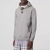 BURBERRY 巴宝莉 男士格纹连帽棉质长袖连帽卫衣 灰色 8057010 A2142 商品缩略图1
