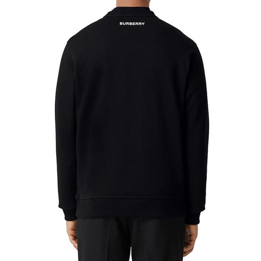 BURBERRY 巴宝莉 男士小鹿图案印花棉质长袖运动卫衣 黑色 8056313 A1189 商品图2