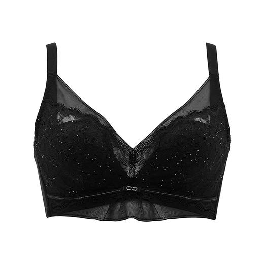 都市丽人自然舒适常规内衣B杯薄3/4杯蕾丝文胸三排软钢圈LB32A1 商品图4