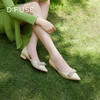 D:FUSE/迪芙斯春季新品尖头蝴蝶夹平底单鞋拼接简约DF31111011 商品缩略图9